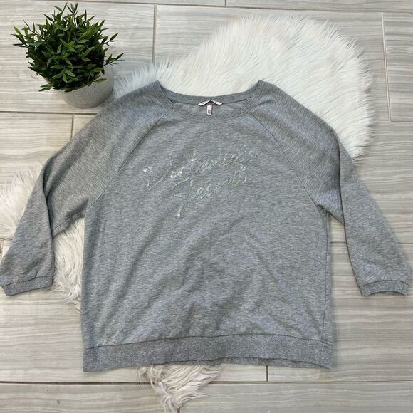 Victoria's Secret Tops - Victoria’s Secret Grey Sweatshirt